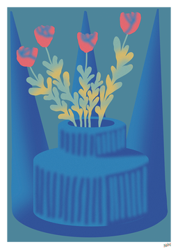 Obra "Tulipan" 50x70cm enmarcada