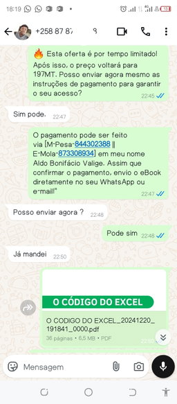 O CÓDIGO DO EXCEL