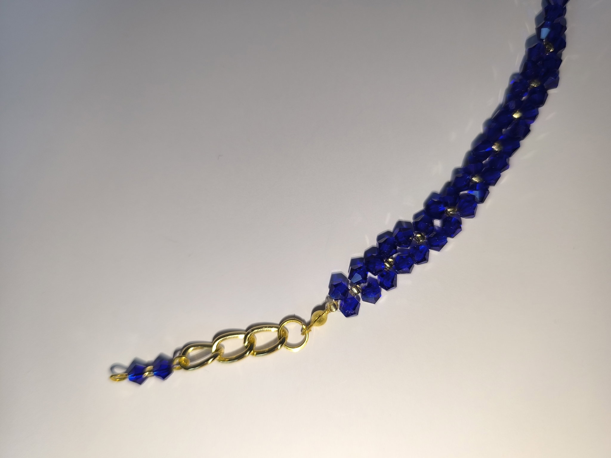 Bicone Crystal Bracelet Dark Blue _2
