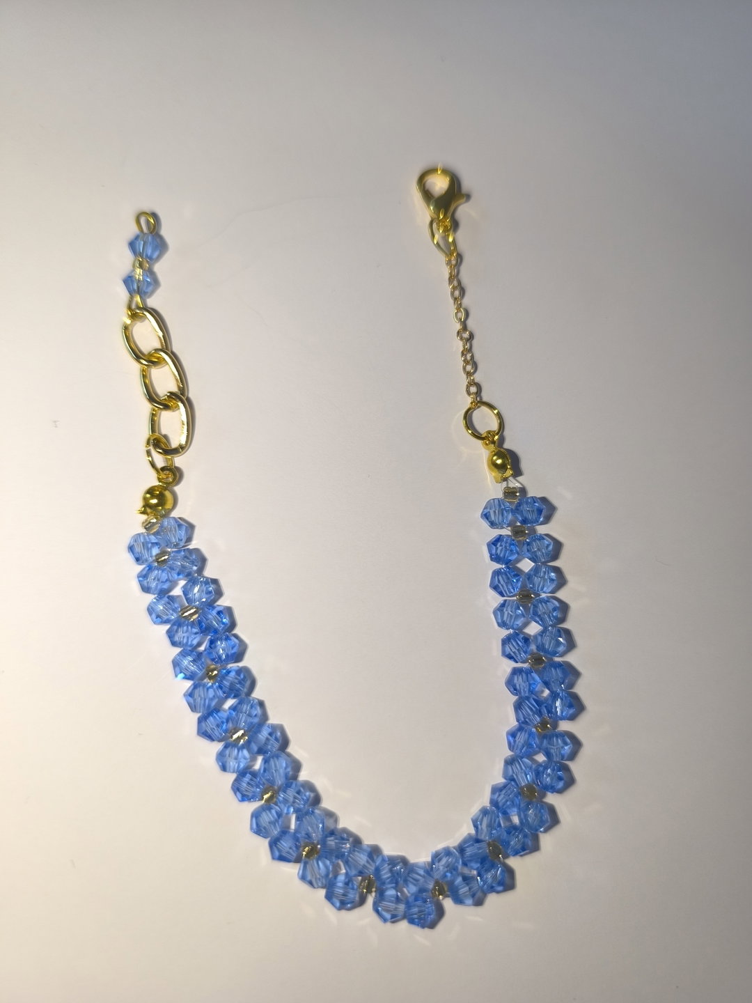 Bicone Crystal Bracelet Light Blue