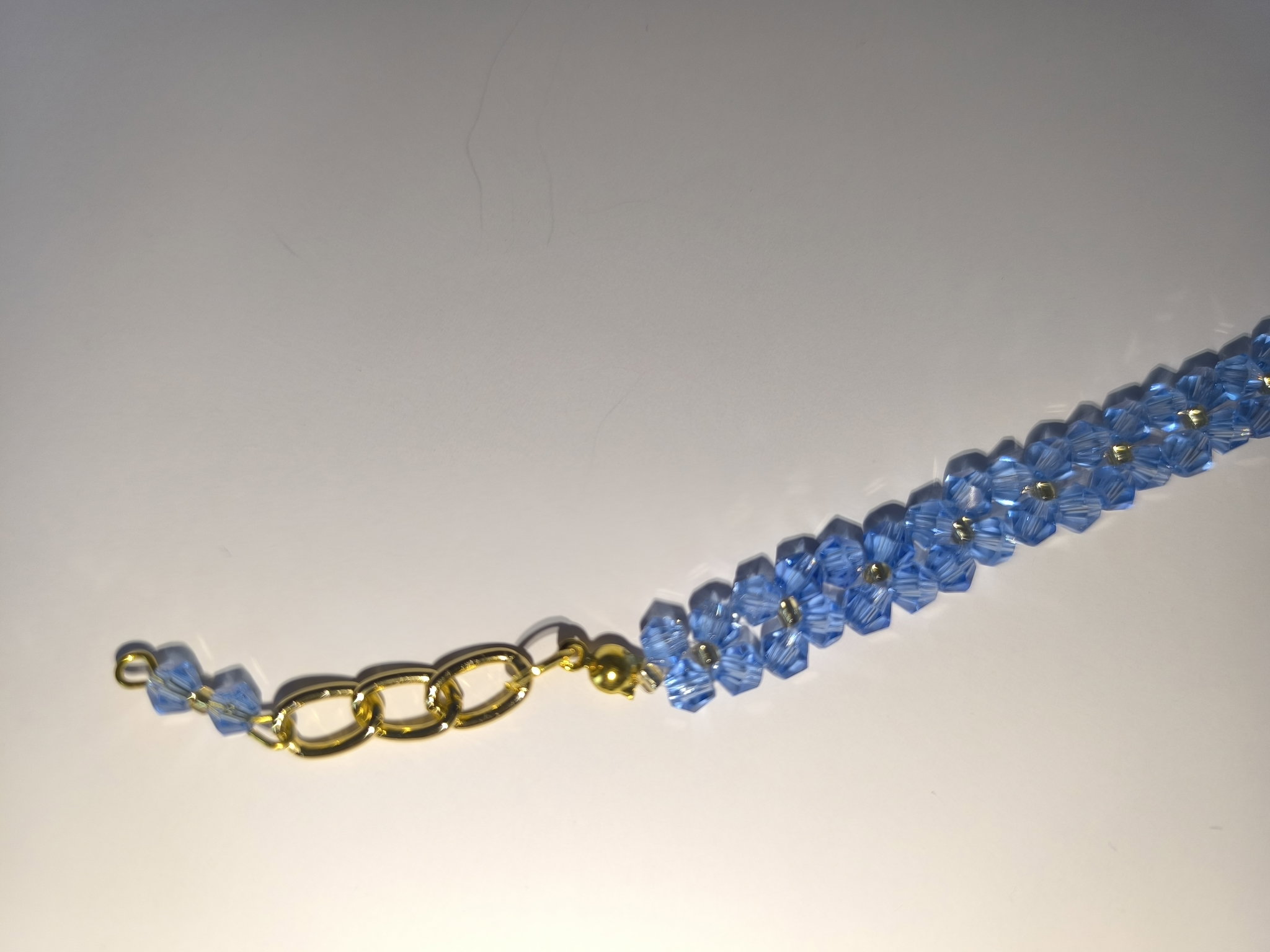 Bicone Crystal Bracelet Light Blue_1