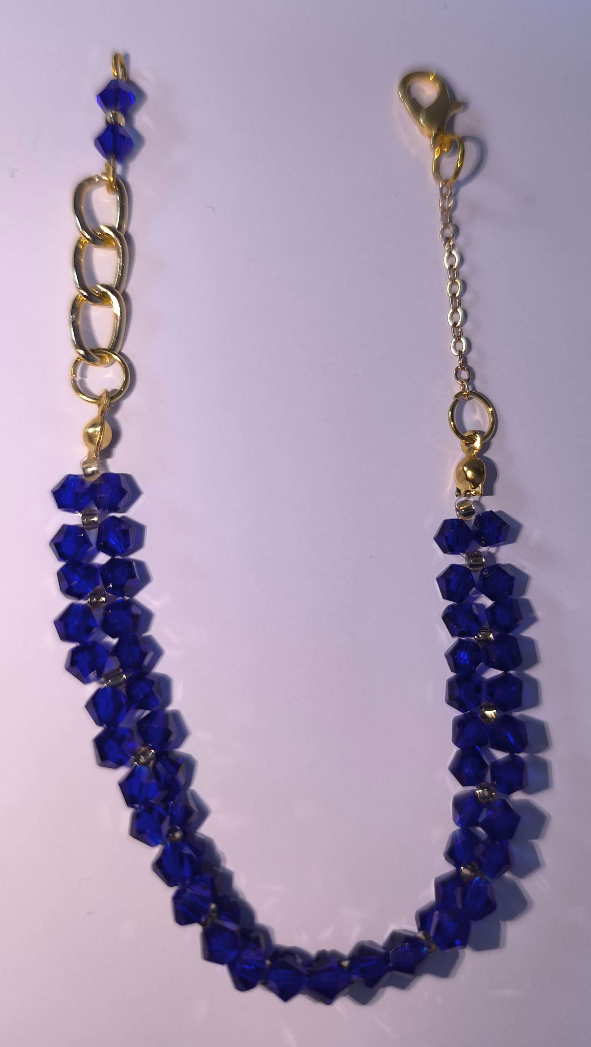 Bicone Crystal Bracelet Dark Blue _1
