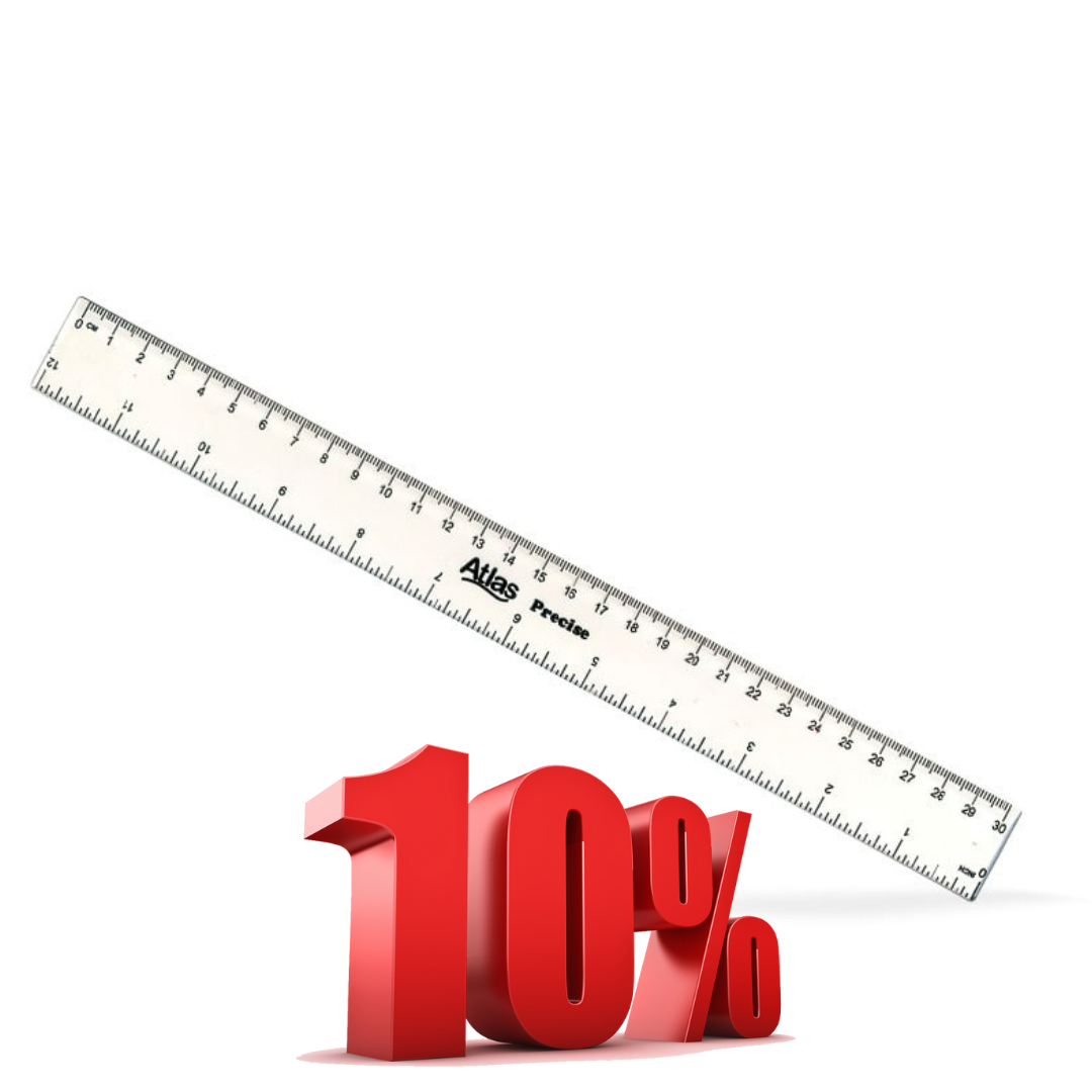 Atlas Ruler 12″ Clear