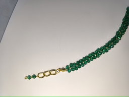 Bicone Crystal Bracelet Dark Green