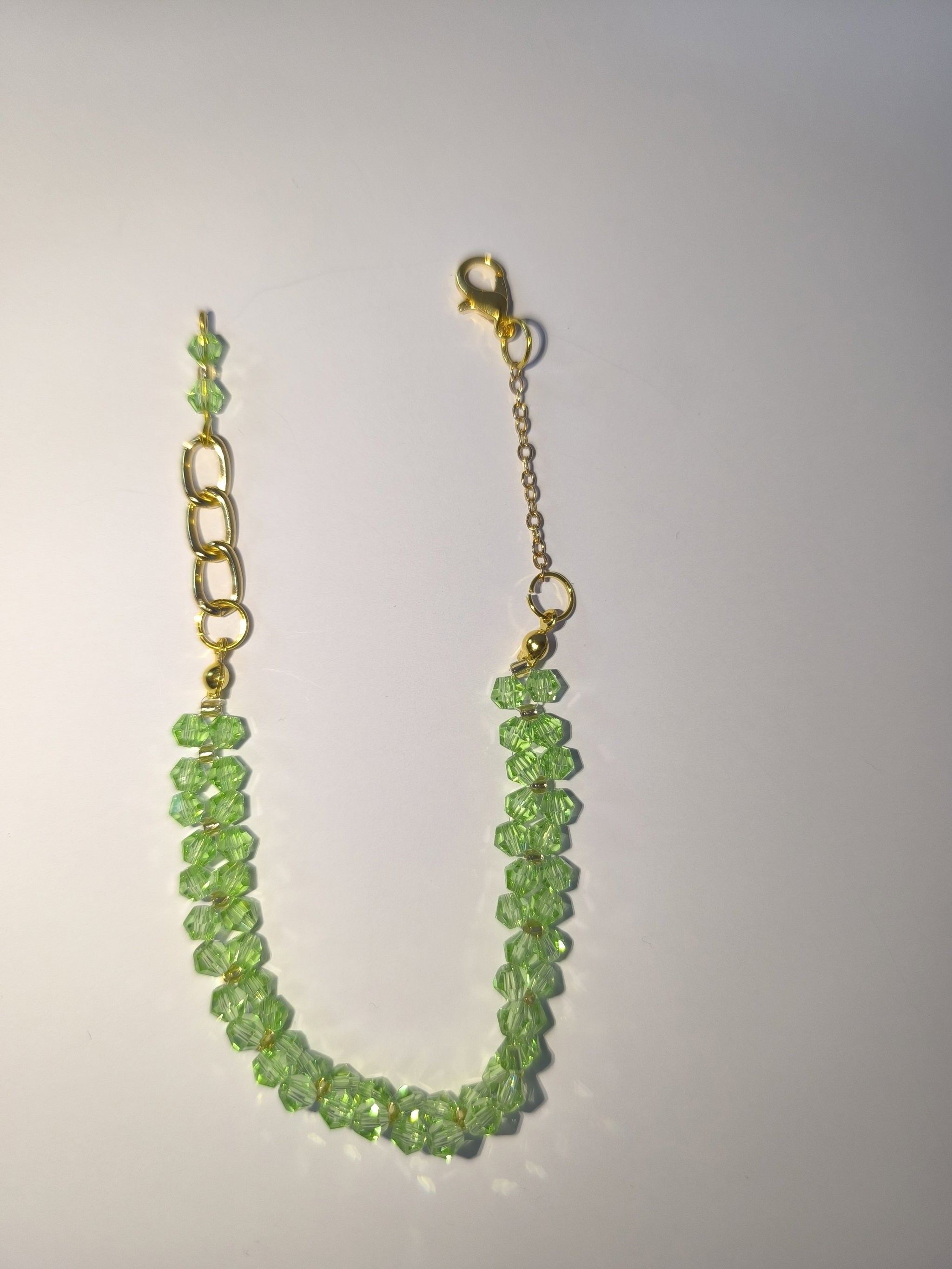 Bicone Crystal Bracelet Light Green_0