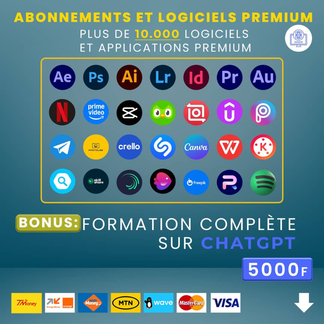 ABONNEMENT ET LOGICIELS PREMIUM avec + de 10.000 prompts offert _0