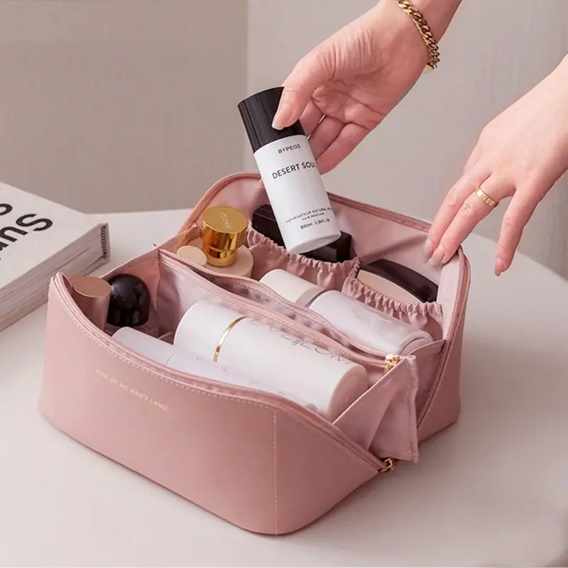 Sac à Cosmétique Grande Capacité, avec Plusieurs Poches_0