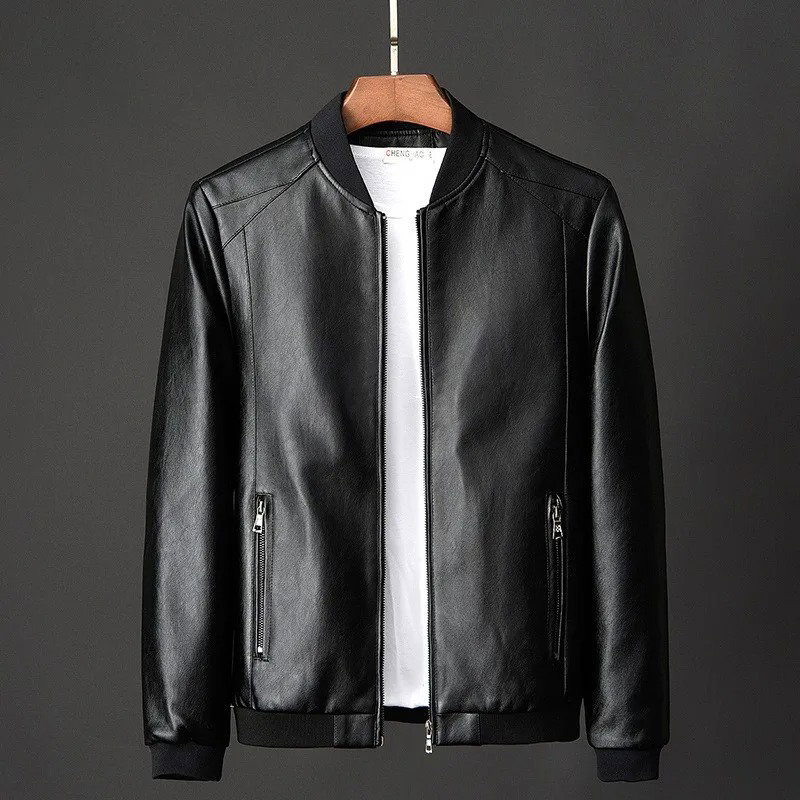 Blouson en cuir PU homme_6