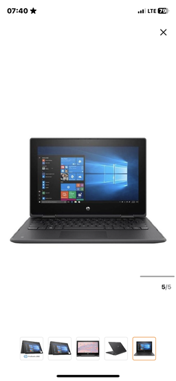 Probook G5 Touch Screen X360 Intel, 2-in-1 Convertable HD Screen Laptop 4GB RAM 192GB SSD Refurbished - Grey
