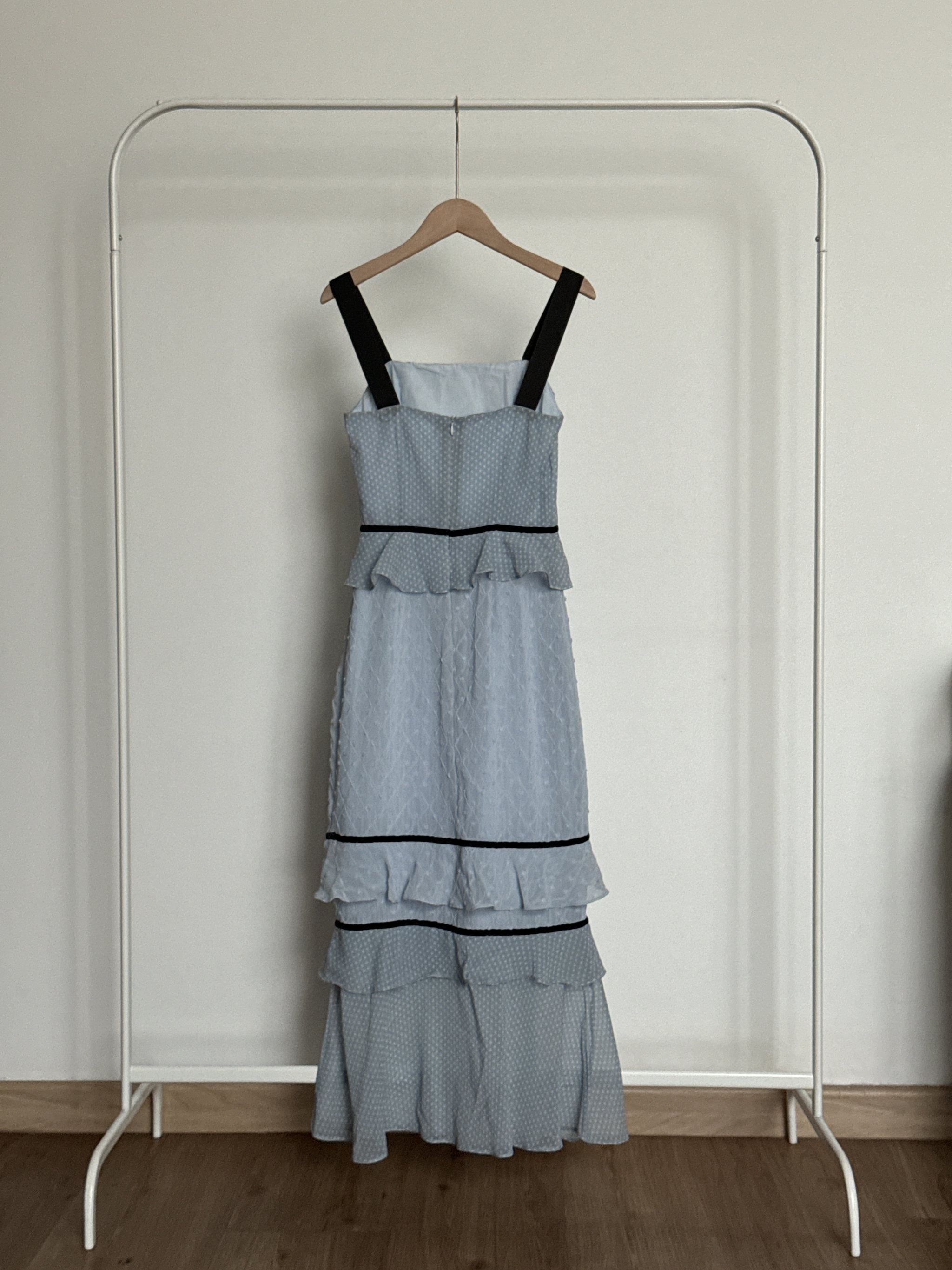 MDS Maxi Frill Dress in Baby Blue_1