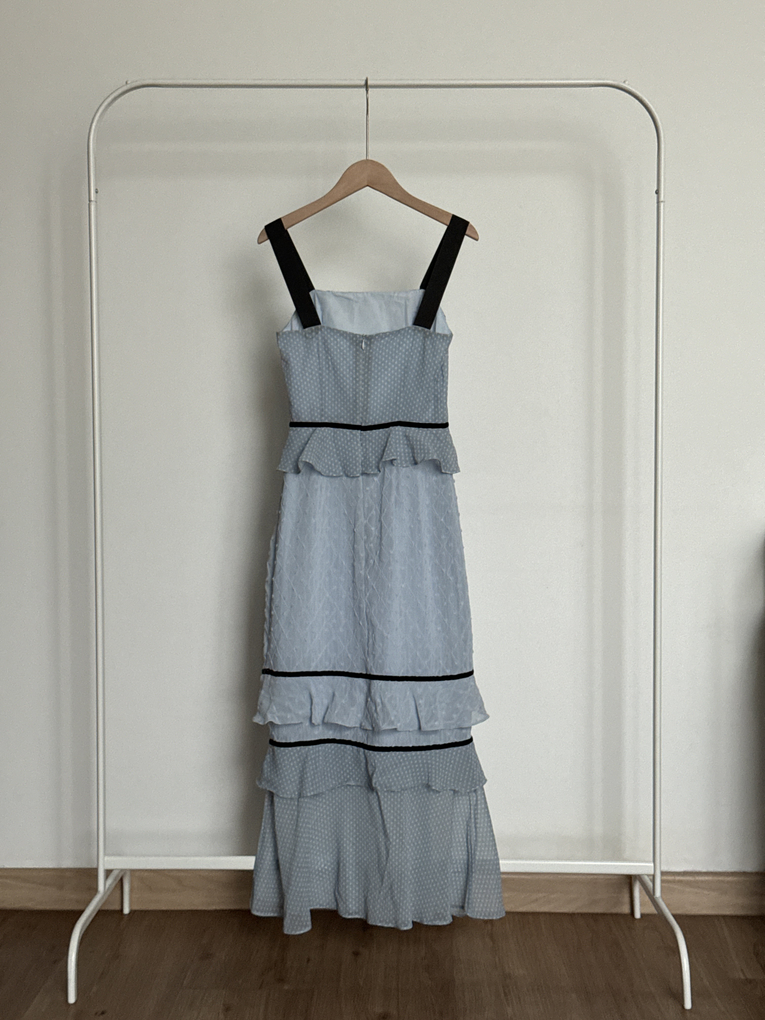 MDS Maxi Frill Dress in Baby Blue_1
