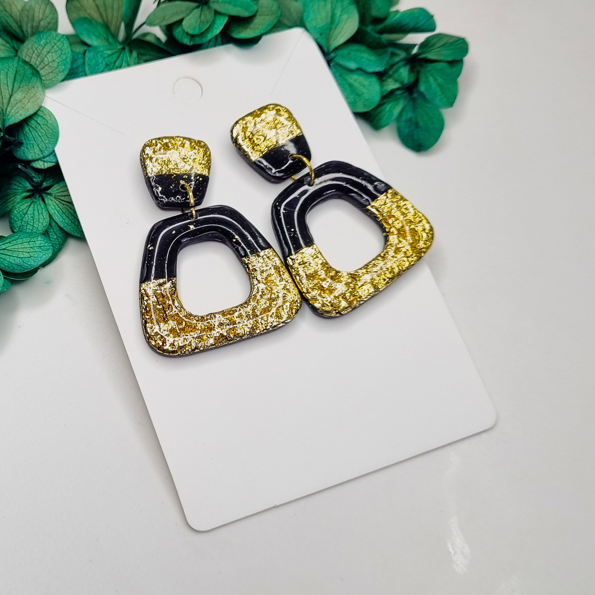Black & Gold Stud Duo _0