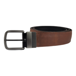 Faja reversible cuero café y negro 
