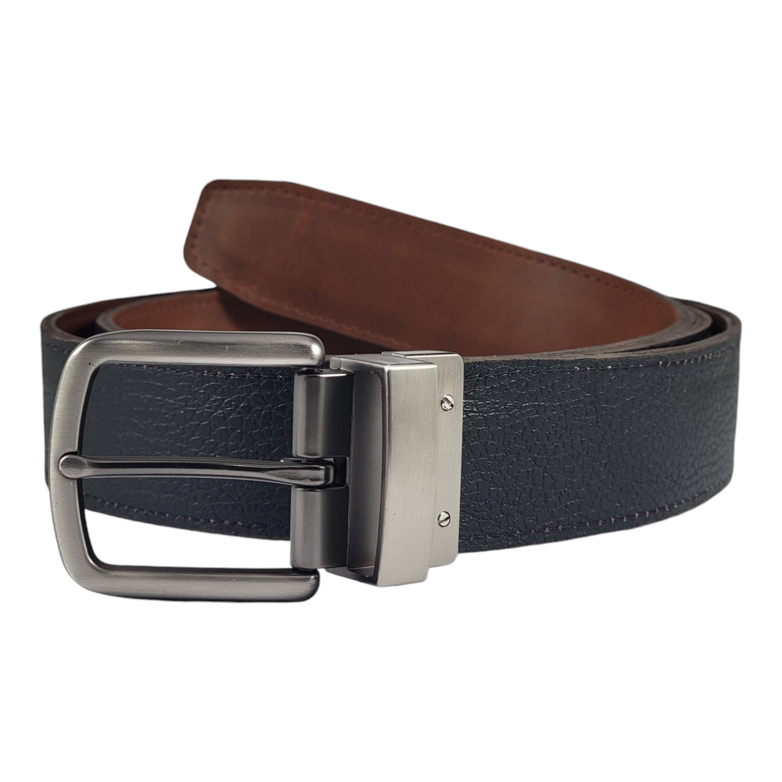 Faja reversible cuero café y negro _4