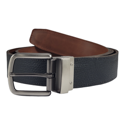 Faja reversible cuero café y negro 