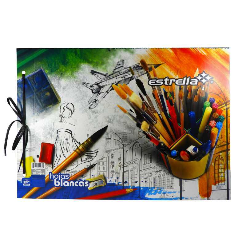 Block dibujo (con agujeta) hojas blancas 20 hojas 