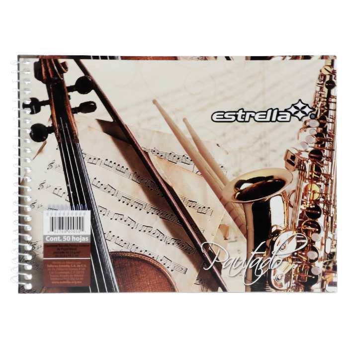 Cuaderno Pautado Italiano Estrella 50hj. Espiral Metalico Sencillo_0