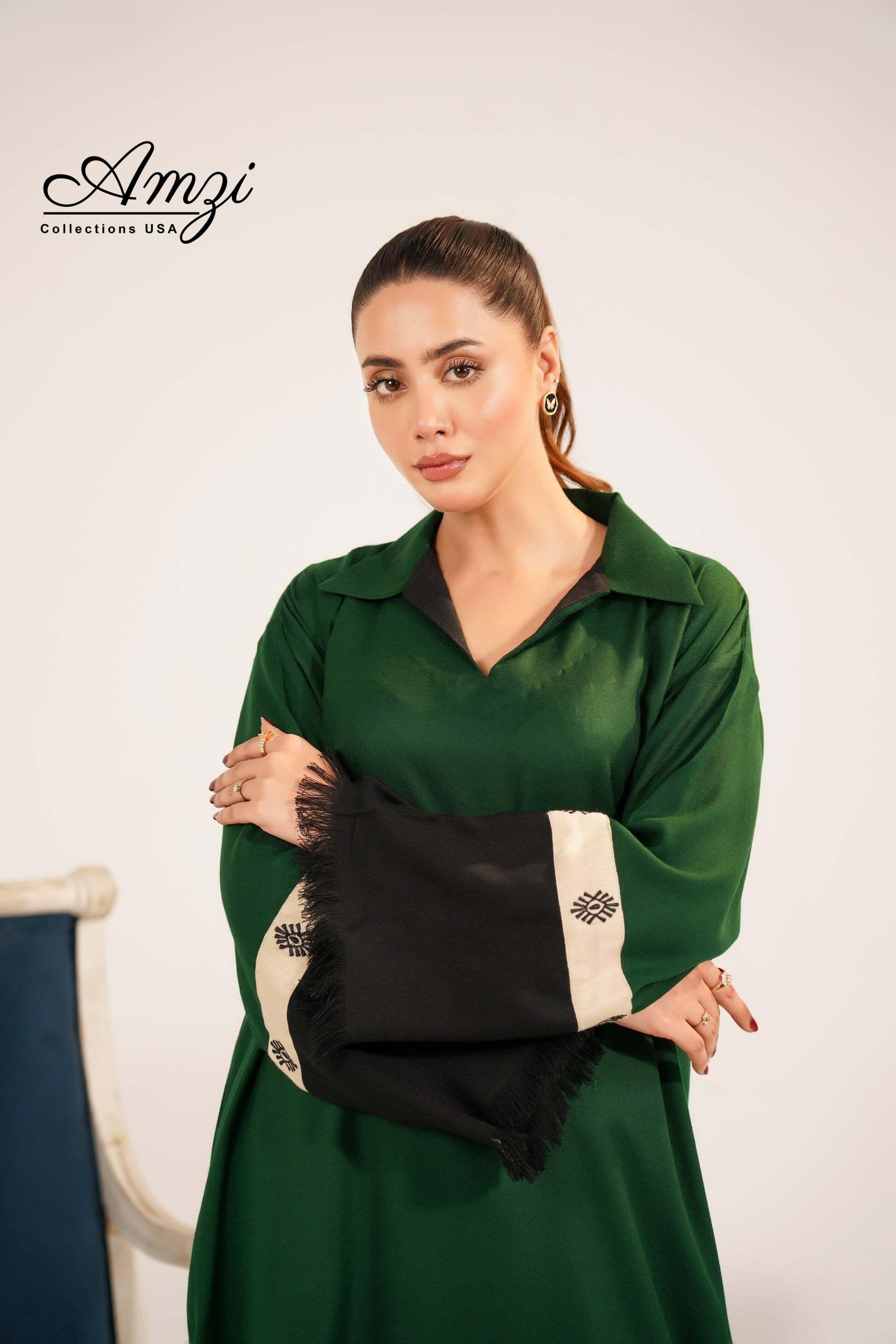 Pashmina Kaftan Green_5