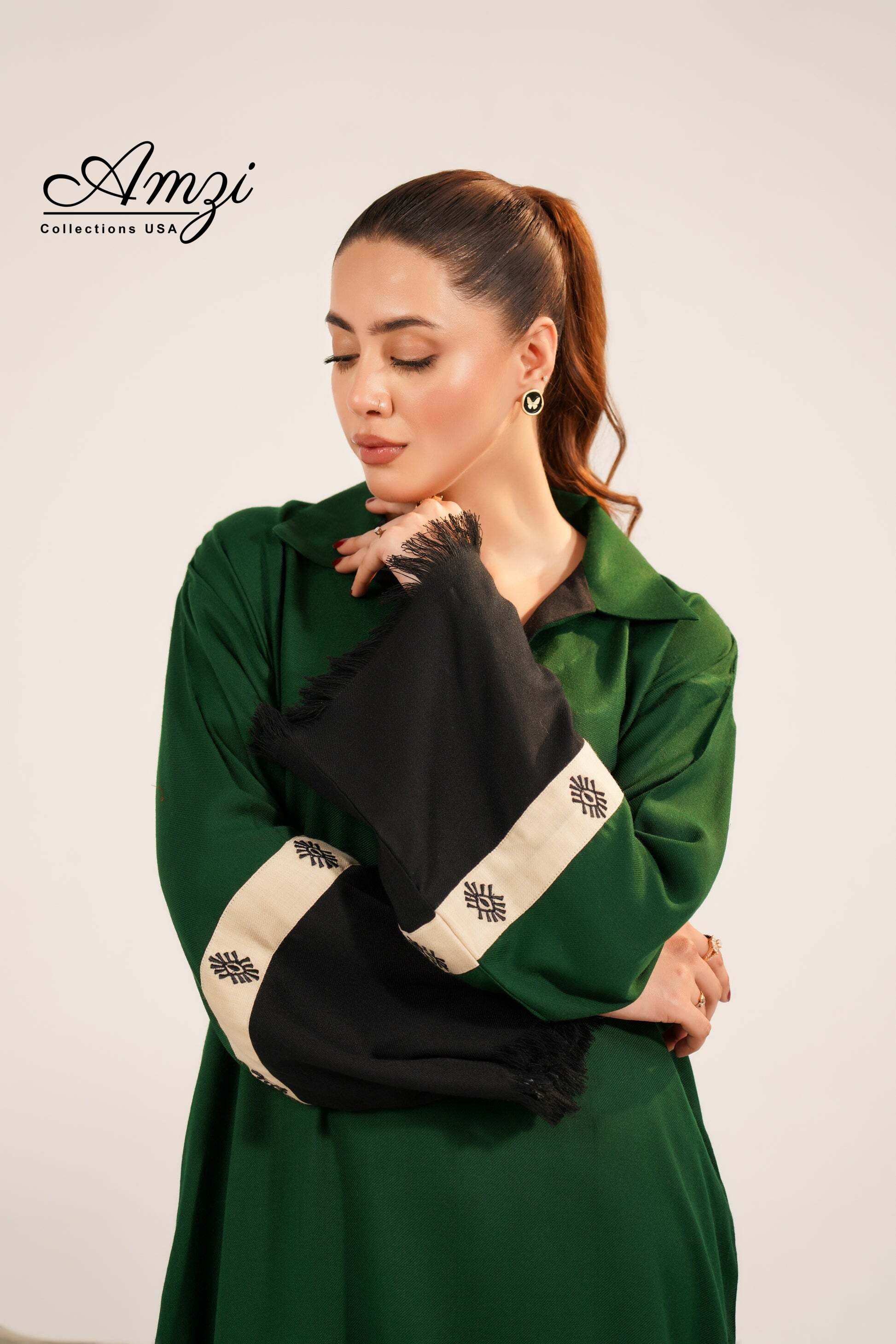 Pashmina Kaftan Green_3