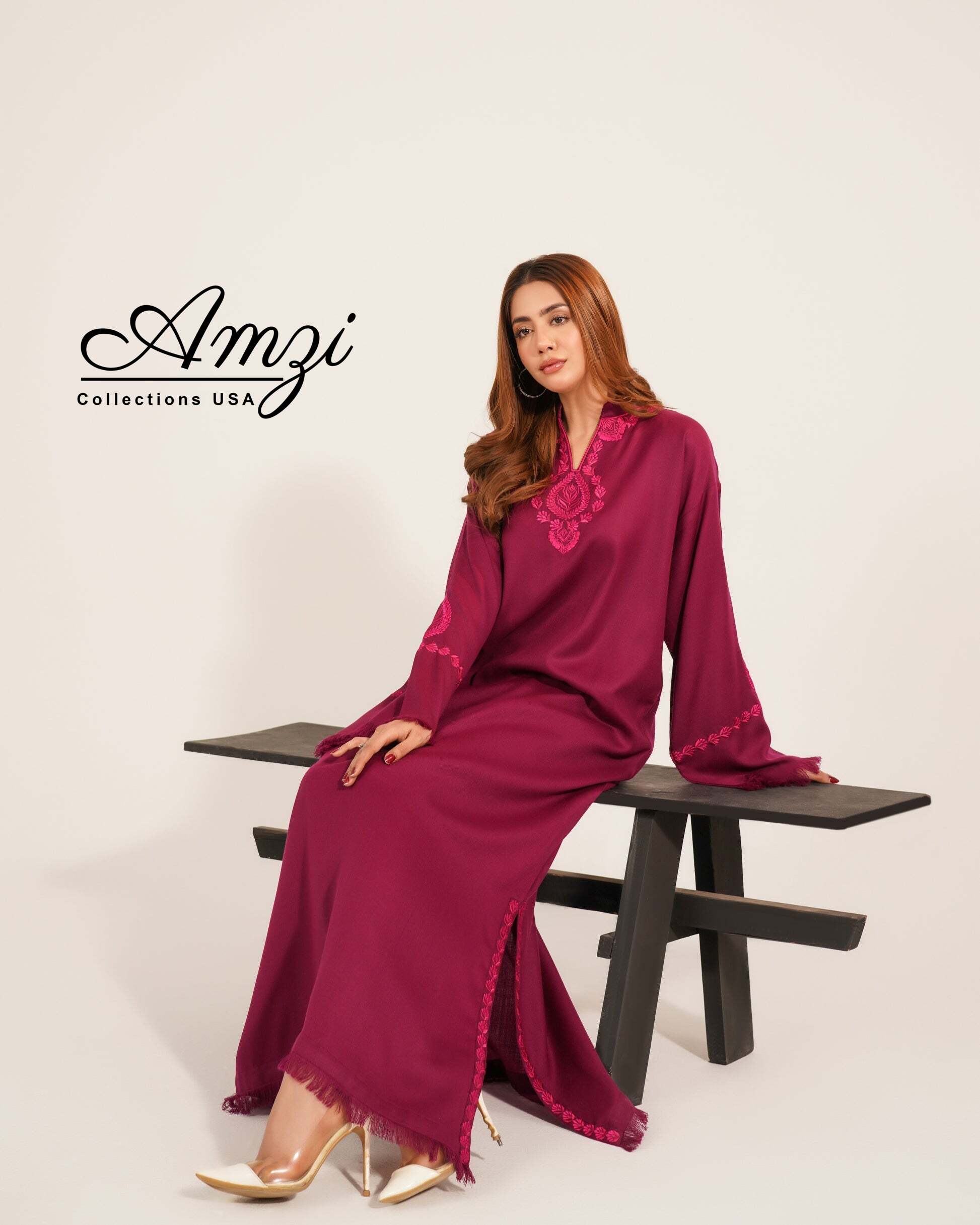 Pashmina Kaftan Pink_0