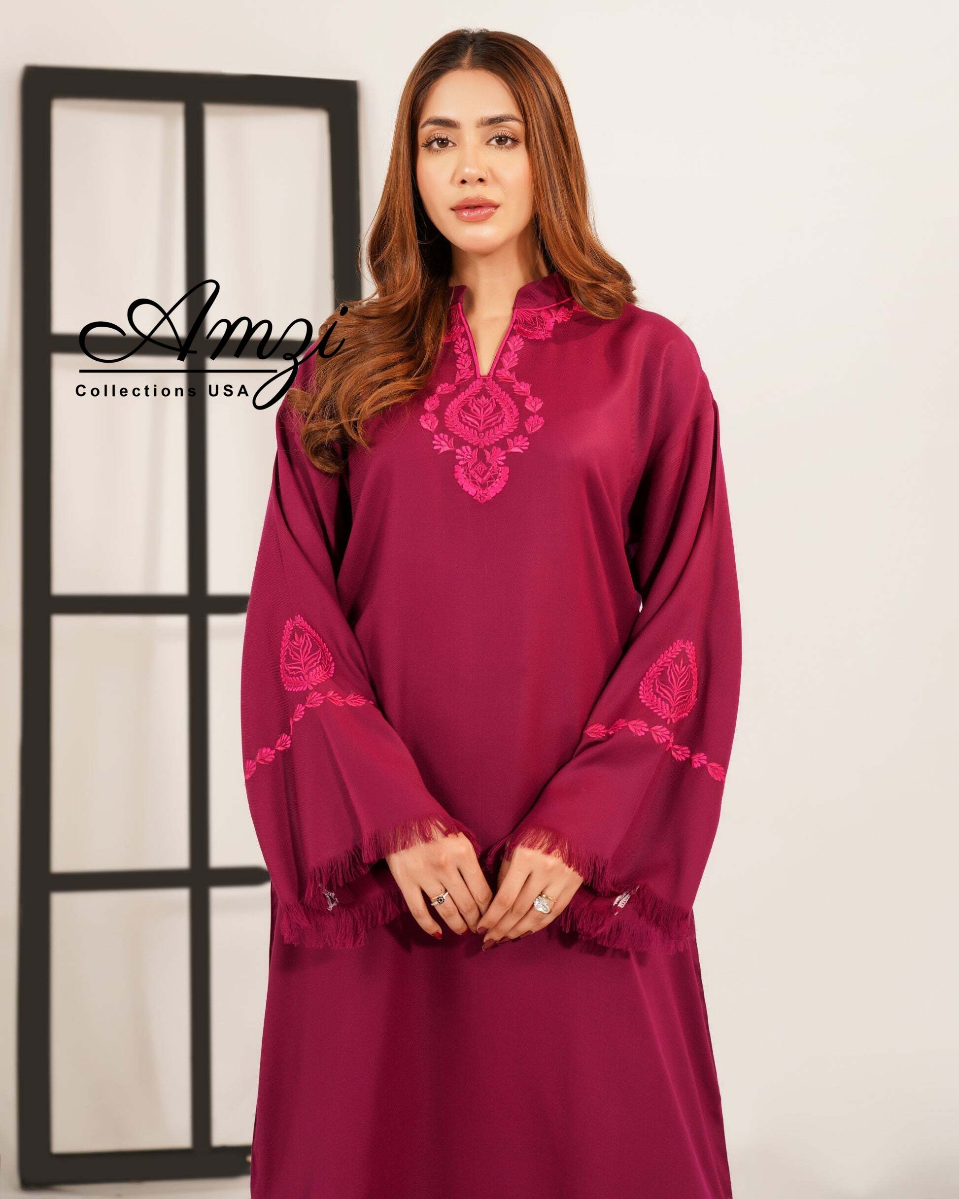 Pashmina Kaftan Pink_4
