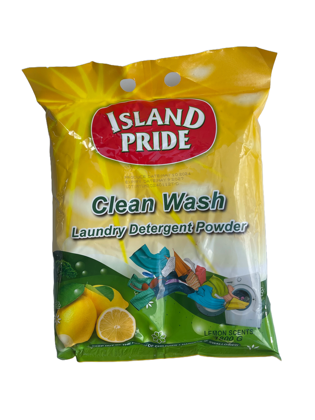 Island Pride 1800g Lemon laundry powder