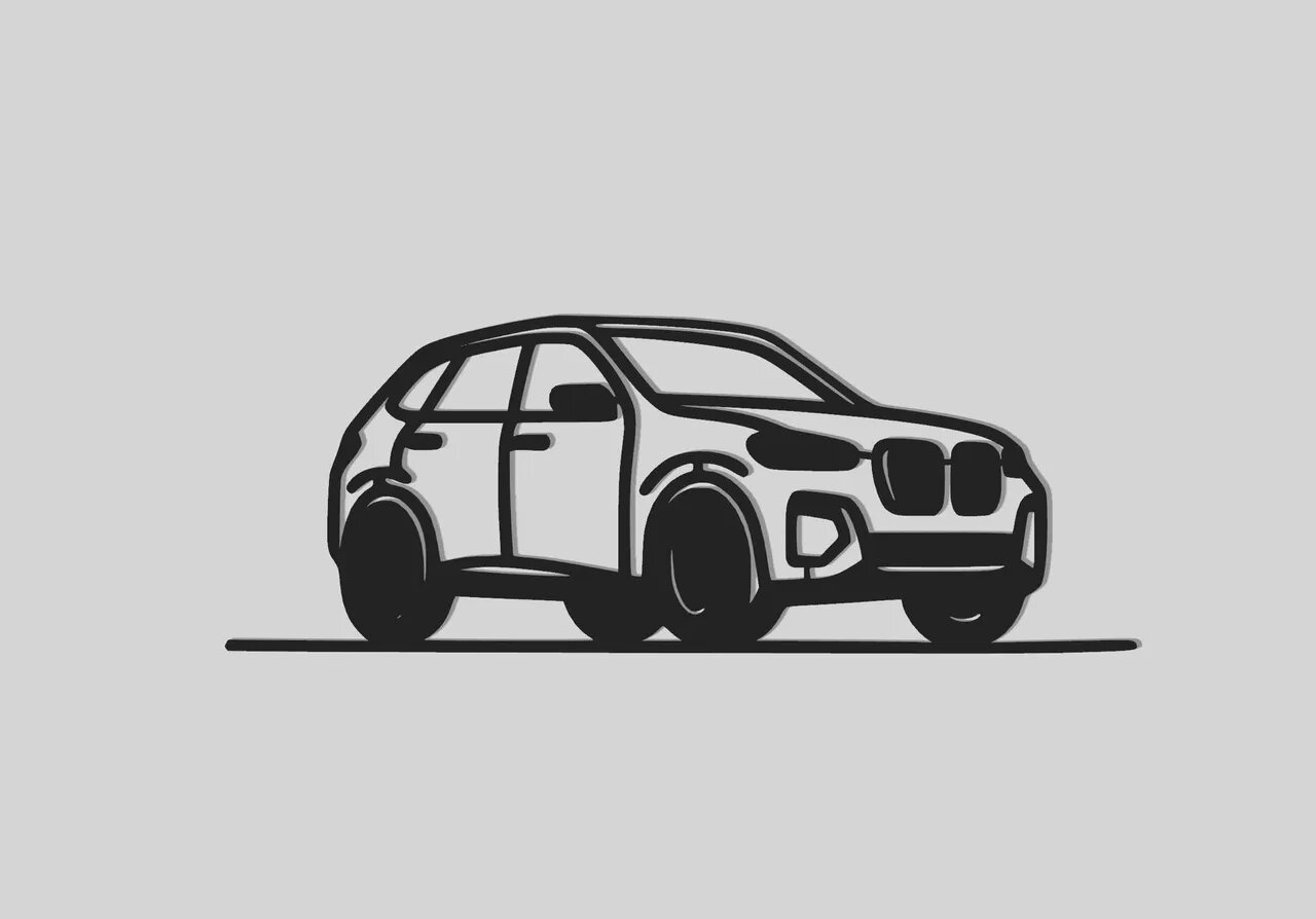 لوحة جدارية بلاستيكية بتصميم سيارة SUV _0