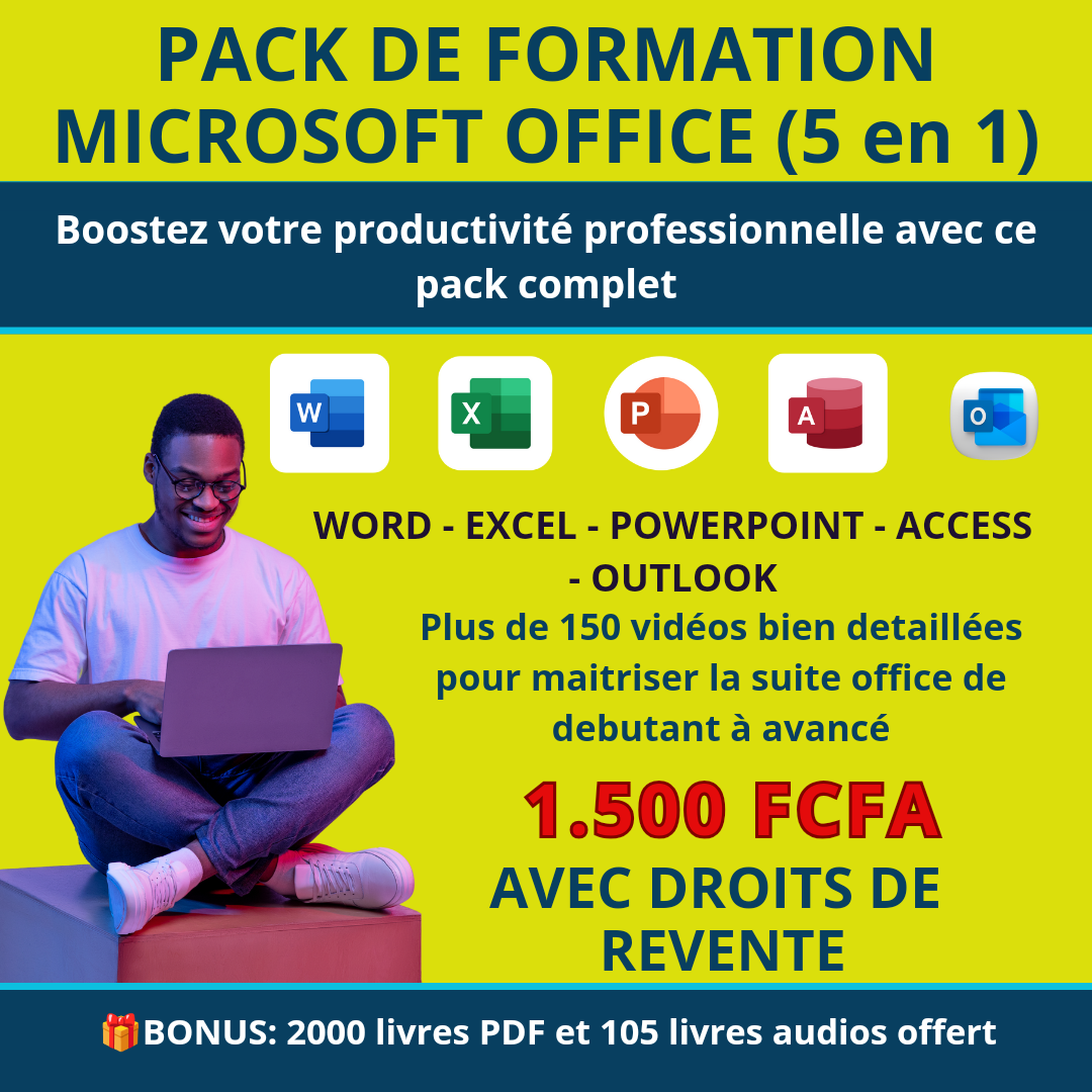 PACK MS OFFICE 5 EN 1 (Word, Excel, PowerPoint, Access, Outlook)