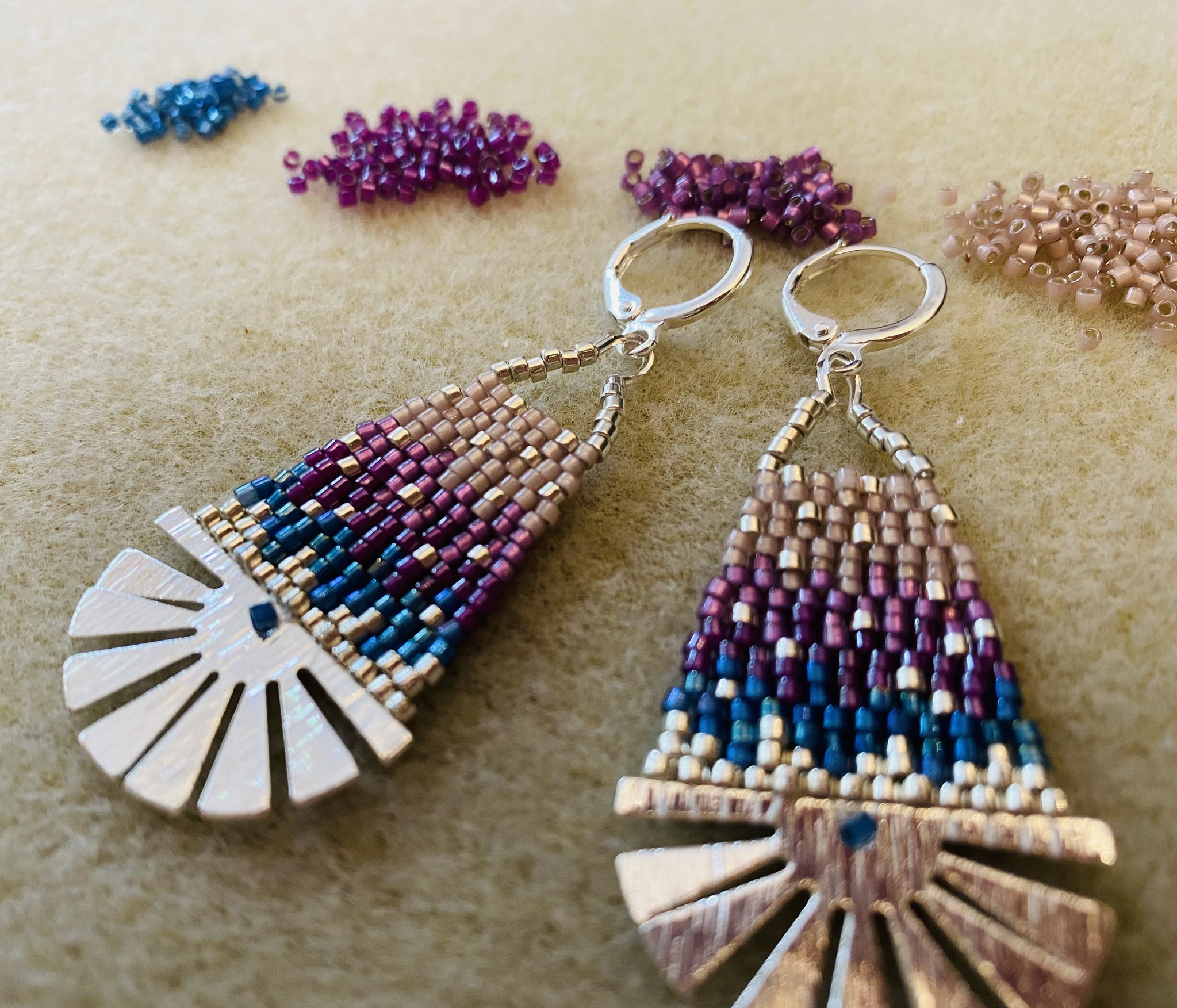 Silver Inca Moonrise Earrings _1