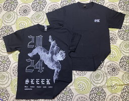 Black street wear T-shirt featuring a sleek design 