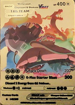 Pokèmon metal VMAX TAG TEAM Vensuat Charizard & Blastoise 