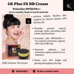 4K Plus 5X BB Cream/Day Cream Sun Protection SPF50/PF++
