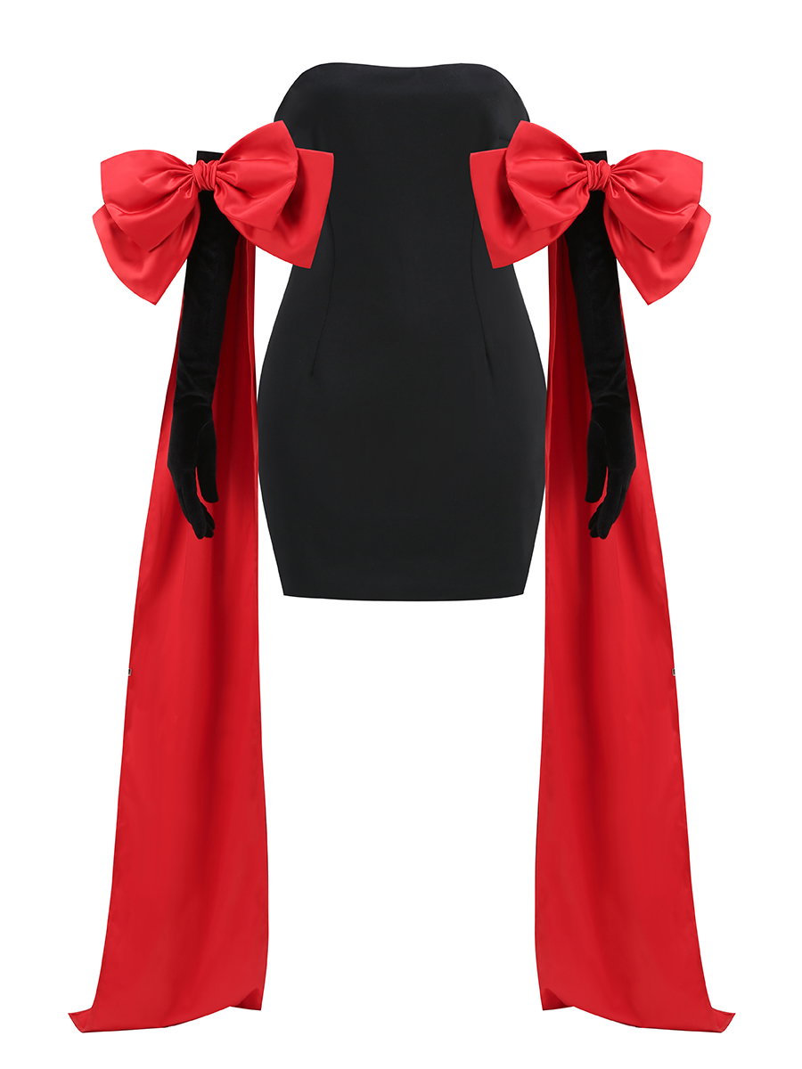 Black with red bows dress_1