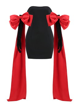 Black with red bows dress