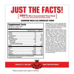 Carnivor Mass chocolate fudge 6lbs MUSCLEMEDS 