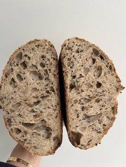 Toasted Sunflower and Black Sesame Seed Sourdough
