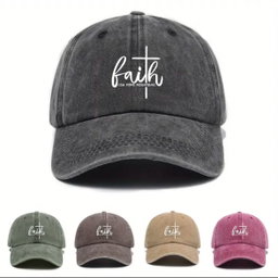 Faith letter print Baseball cap