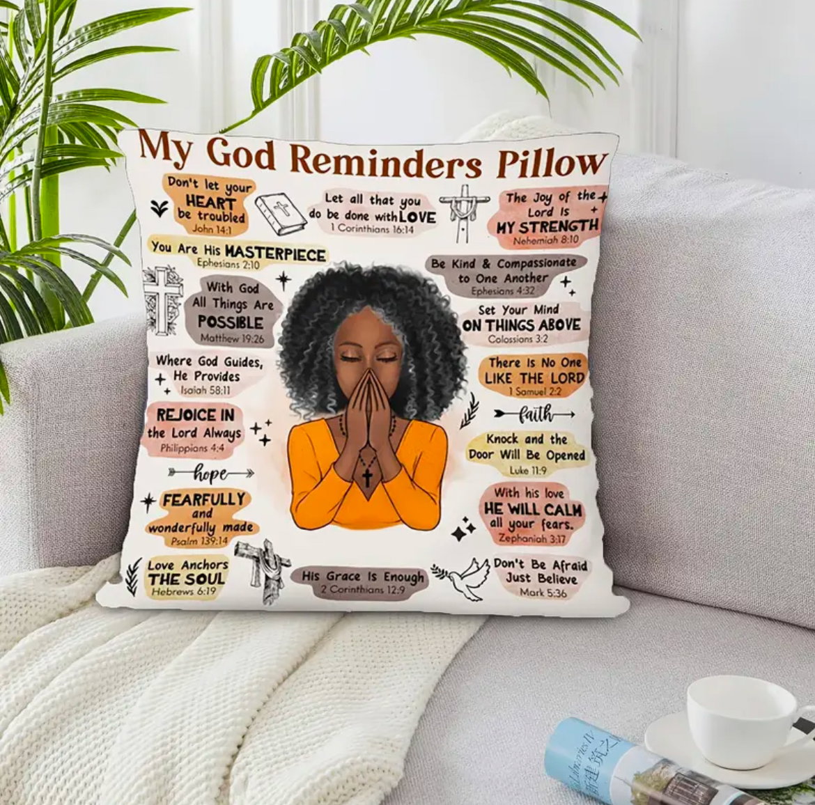 Inspirational Scripture pillow case _0