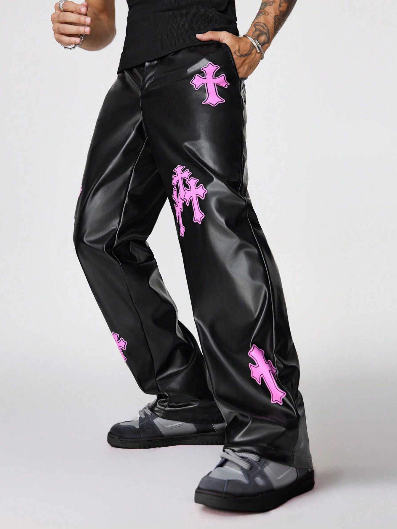 Leather pants men_0