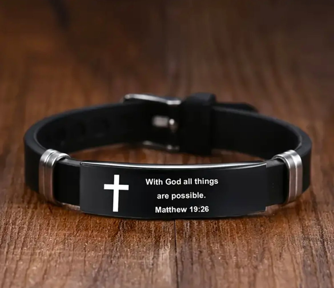 Stainless steel Bible Verse bracelet _1