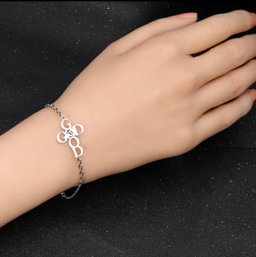 Ladies stainless steel Faith bracelet 