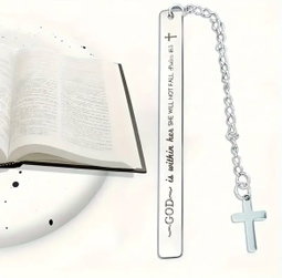 God is within her Stainless Steel Bible Verse Bookmark