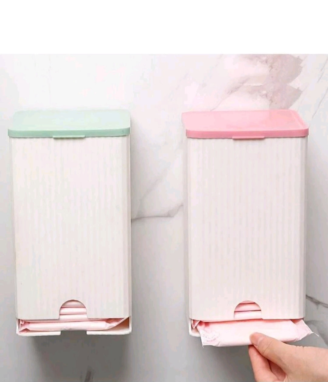 Sanitary Napkin Holder with Adhesive Wall Mount