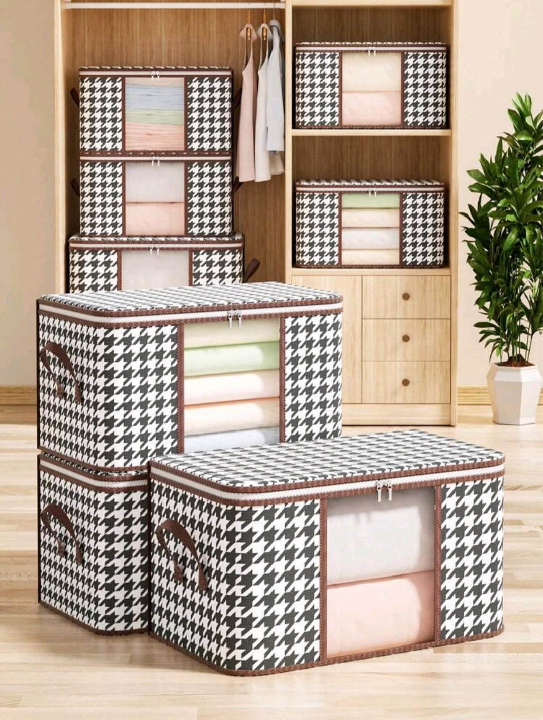 Plaid Storage Bag (Large)