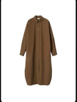 Robe chemise café marron