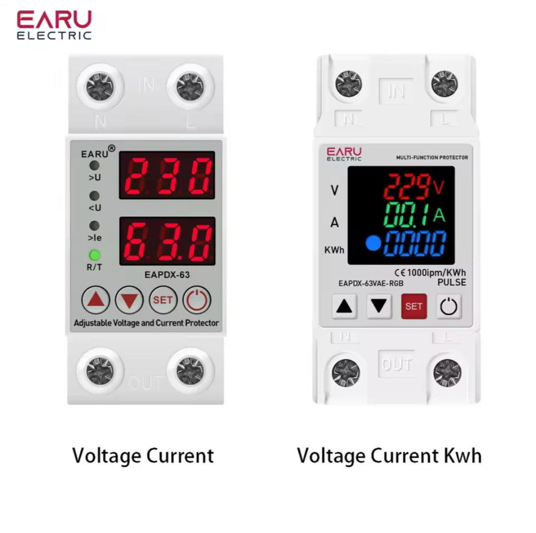 Disyuntor inteligente con WiFi y aplicación TUYA, relé Protector de bajo voltaje, interruptor remoto de encendido/apagado, medidor de energía en kWh