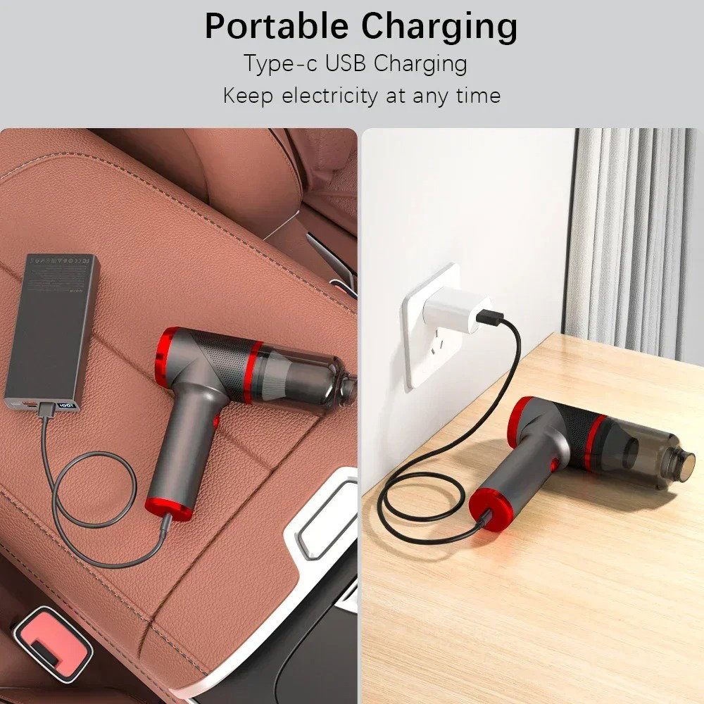 3-in-1 Rechargeable Handheld Vacuum & Air Duster 🚗💨_3