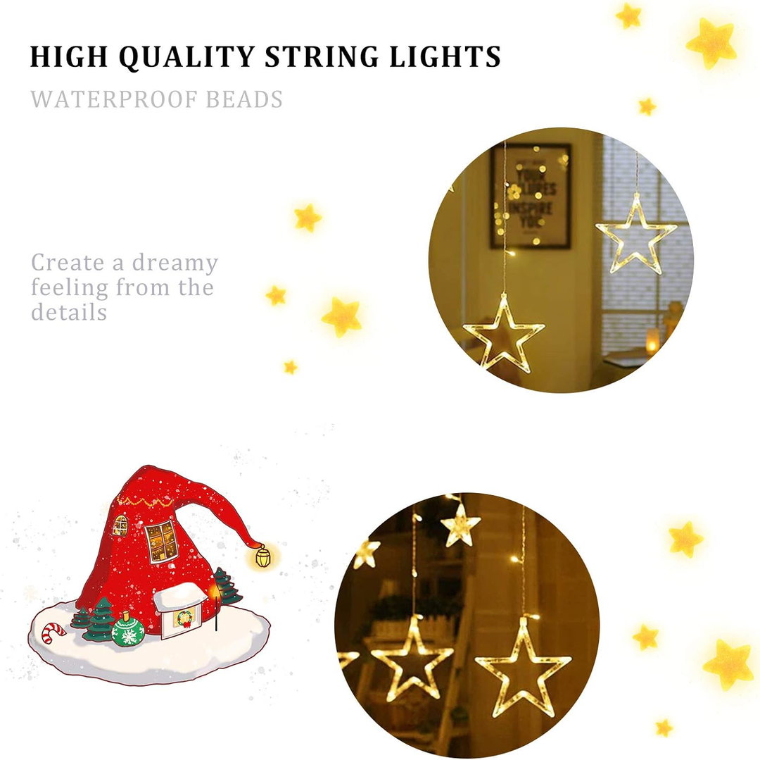 Luces Led Colgantes En Forma De Estrella