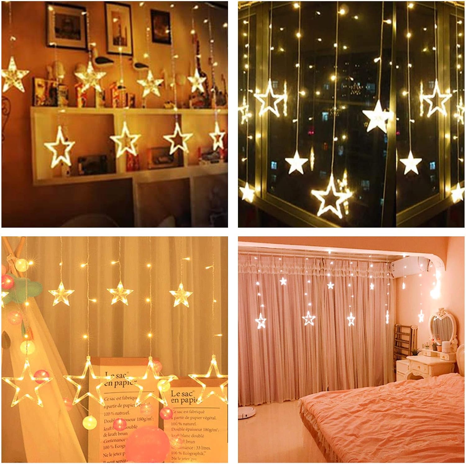 Luces Led Colgantes En Forma De Estrella_2