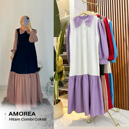 Amorea Dress Bahan Knit Mix Shakila
